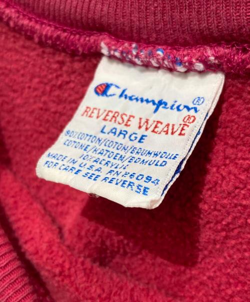 Champion REVERSE WEAVE（チャンピオン リバース ウィーブ）Champion REVERSE WEAVE (チャンピオン リバース ウィーブ) ヴィンテージ刺繍スウェット ピンク サイズ:Lの古着・服飾アイテム