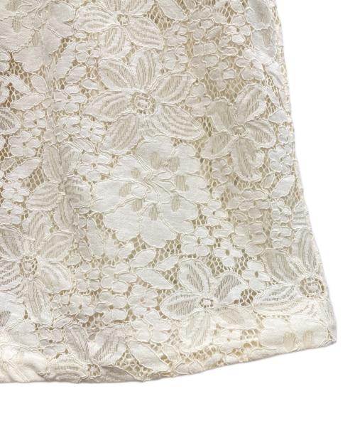 Super Beauty（スーパービューティ）Super Beauty (スーパービューティ) レースナイロン切り替えフーデットコート ホワイト サイズ:40の古着・服飾アイテム