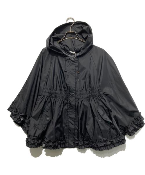 TO BE CHIC（トゥービーシック）TO BE CHIC (トゥービーシック) フリルナイロンパーカー ブラック サイズ:Free 未使用品の古着・服飾アイテム