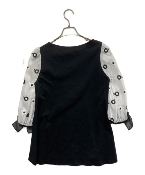 M'S GRACY（エムズグレイシー）M'S GRACY (エムズグレイシー) フラワー刺繍切替ブラウス ブラック サイズ:38の古着・服飾アイテム