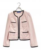M'S GRACYエムズグレイシー）の古着「ノーカラージャケット」｜ピンク