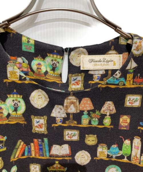 franche lippee（フランシュリッペ）franche lippee (フランシュリッペ) ホビールーム柄カットソー ブラック サイズ:表記なしの古着・服飾アイテム