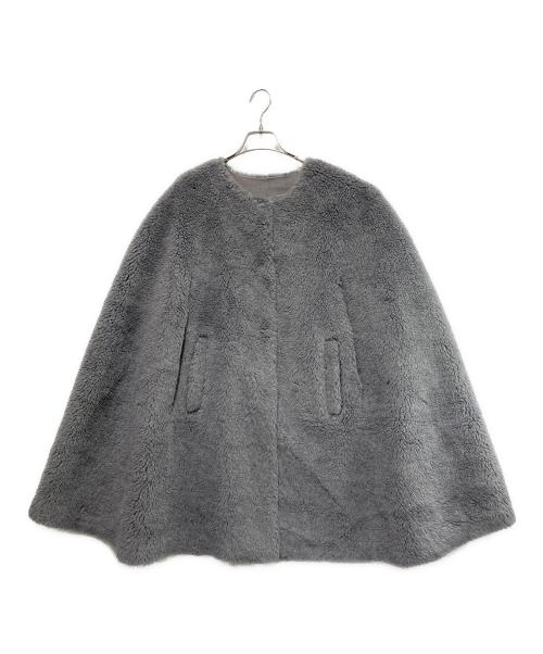 U Big（ユービッグ）U Big (ユービッグ) アルパカケープ グレー サイズ:FREEの古着・服飾アイテム