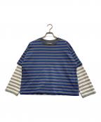 Ron Hermanロンハーマン）の古着「ストライプ レイヤード ロングスリーブティー」｜グレー×ネイビー