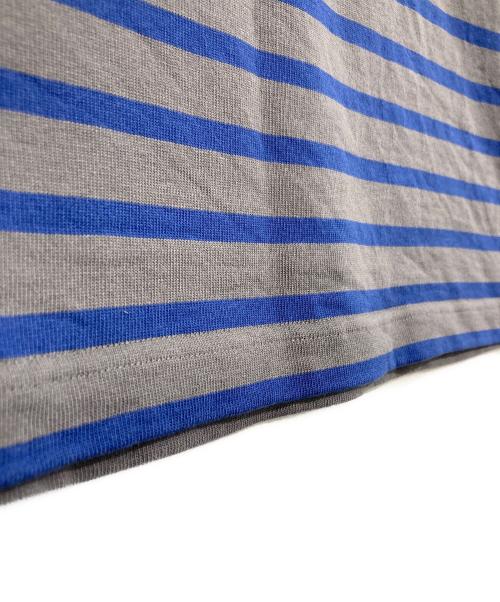 Ron Herman（ロンハーマン）Ron Herman (ロンハーマン) ストライプ レイヤード ロングスリーブティー グレー×ネイビー サイズ:XSの古着・服飾アイテム