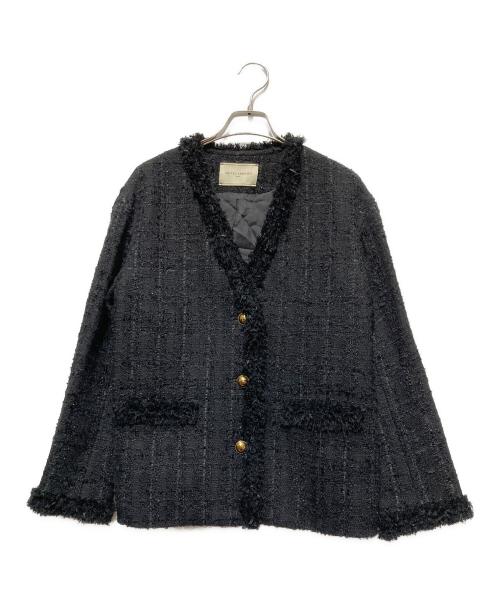 UNITED ARROWS（ユナイテッドアローズ）UNITED ARROWS (ユナイテッドアローズ) ファンシーツイードVネック ブラック サイズ:38の古着・服飾アイテム