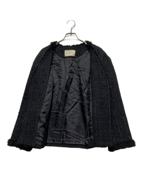 UNITED ARROWS（ユナイテッドアローズ）UNITED ARROWS (ユナイテッドアローズ) ファンシーツイードVネック ブラック サイズ:38の古着・服飾アイテム