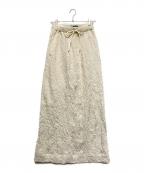 MAISON SPECIALメゾンスペシャル）の古着「Washer Pleats Maxi Skirt」｜ベージュ