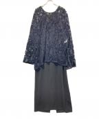 Ameri VINTAGEアメリヴィンテージ）の古着「UND VELOUR LACE LAYEREDDRE」｜ブラック