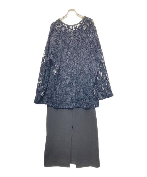 Ameri VINTAGE（アメリヴィンテージ）Ameri VINTAGE (アメリヴィンテージ) UND VELOUR LACE LAYEREDDRE ブラック サイズ:Mの古着・服飾アイテム