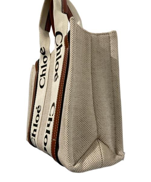 Chloe（クロエ）Chloe (クロエ) Woody スモールトートバッグ ベージュの古着・服飾アイテム