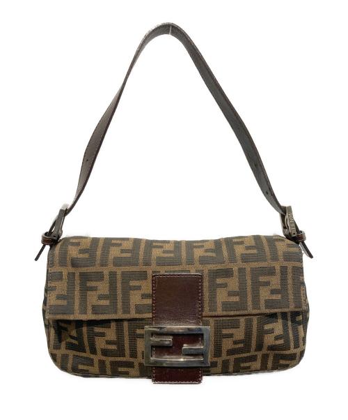 FENDI（フェンディ）FENDI (フェンディ) マンマバケットズッカ柄キャンバスショルダーバッグ ブラウンの古着・服飾アイテム