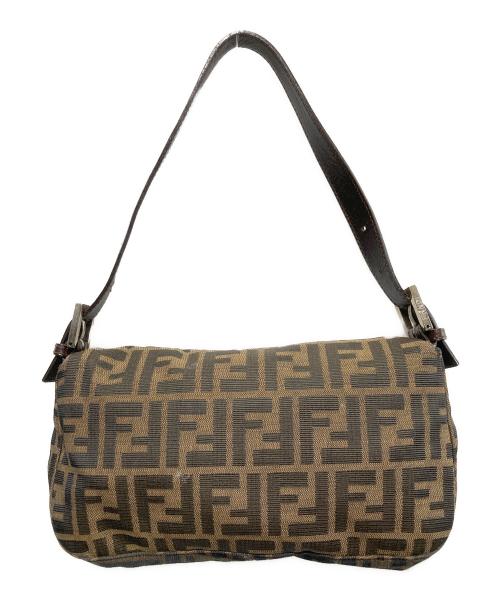 FENDI（フェンディ）FENDI (フェンディ) マンマバケットズッカ柄キャンバスショルダーバッグ ブラウンの古着・服飾アイテム