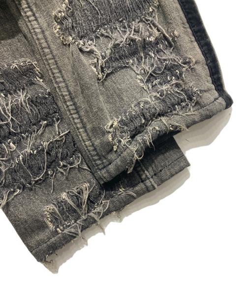 UNDERCOVER（アンダーカバー）UNDERCOVER (アンダーカバー) 02AWクラッシュデニムパンツ ブラック サイズ:Mの古着・服飾アイテム