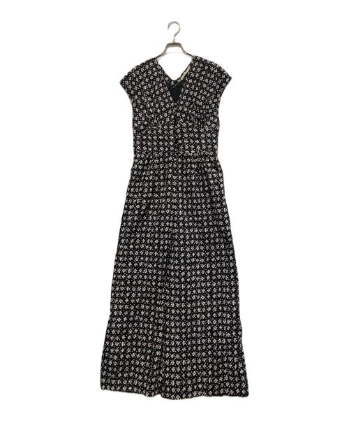 ne quittez pas（ヌキテパ）ne quittez pas (ヌキテパ) ビオラプリント オールインワン ブラック サイズ:Mの古着・服飾アイテム