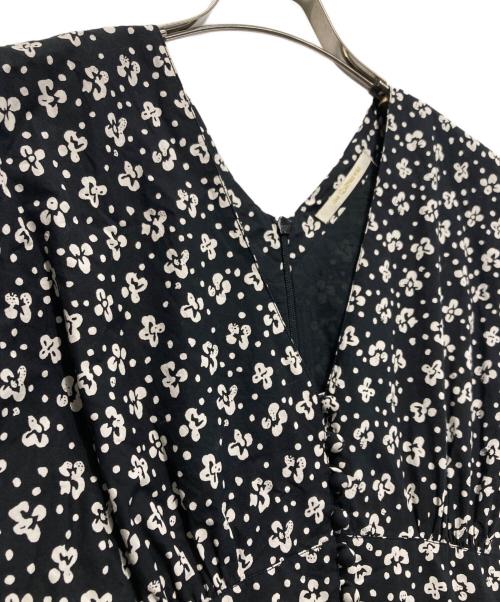 ne quittez pas（ヌキテパ）ne quittez pas (ヌキテパ) ビオラプリント オールインワン ブラック サイズ:Mの古着・服飾アイテム