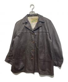 Mid Western（ミッド ウエスタン）の古着「レザージャケット/ディープスキン」｜ブラウン