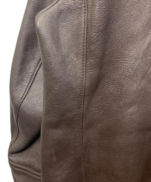 Mid Western（ミッド ウエスタン）MID WESTERN (ミッド ウエスタン) レザージャケット/ディープスキン ブラウン サイズ:42(L)の古着・服飾アイテム