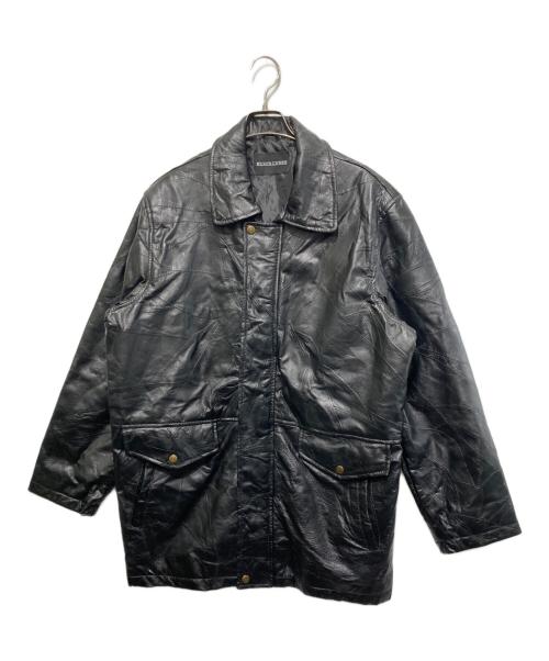 BLACK LEDER（ブラックレーデル）BLACK LEDER (ブラックレーデル) ラムレザーハーフコート ブラック サイズ:Lの古着・服飾アイテム