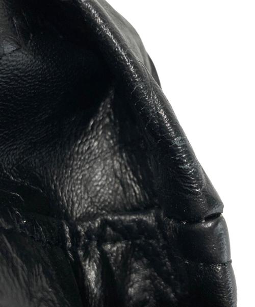 BLACK LEDER（ブラックレーデル）BLACK LEDER (ブラックレーデル) ラムレザーハーフコート ブラック サイズ:Lの古着・服飾アイテム