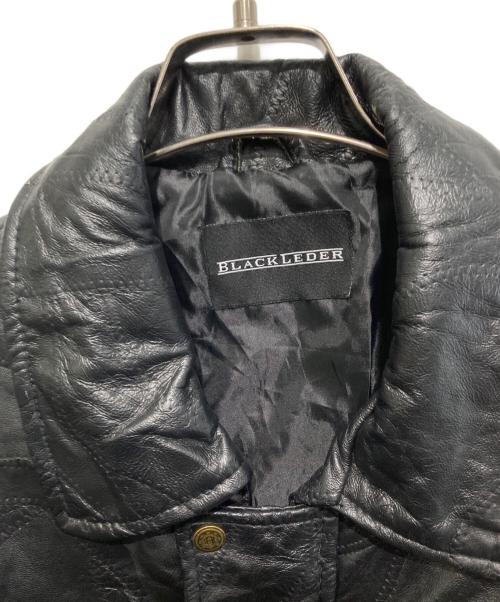 BLACK LEDER（ブラックレーデル）BLACK LEDER (ブラックレーデル) ラムレザーハーフコート ブラック サイズ:Lの古着・服飾アイテム