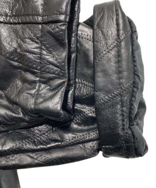 BLACK LEDER（ブラックレーデル）BLACK LEDER (ブラックレーデル) ラムレザーハーフコート ブラック サイズ:Lの古着・服飾アイテム