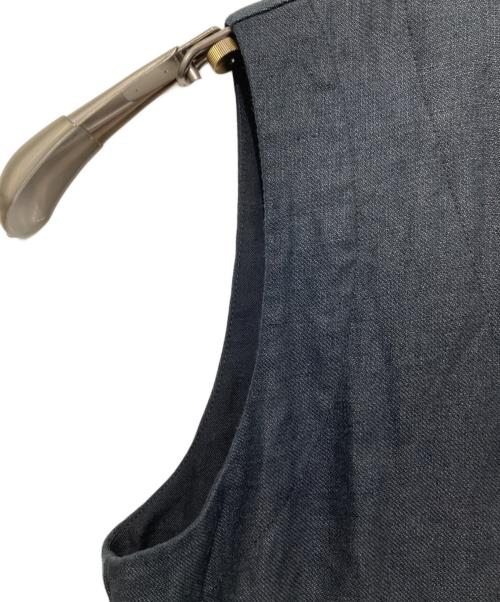 mizuiro-ind（ミズイロインド）mizuiro-ind (ミズイロインド) リネンノースリーブワンピース ブラック サイズ:Freeの古着・服飾アイテム