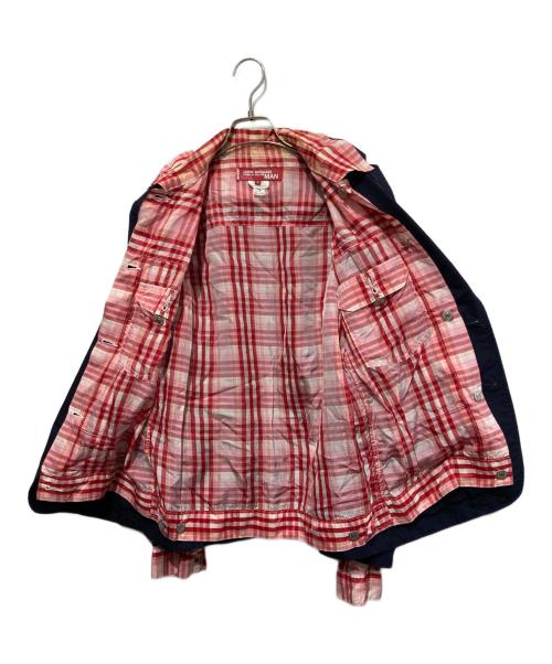 COMME des GARCONS JUNYA WATANABE MAN（コム デ ギャルソン ジュンヤ ワタナベ マン）COMME des GARCONS JUNYA WATANABE MAN (コム デ ギャルソン ジュンヤ ワタナベ マン) LEVI'S (リーバイス) ドッキングジャケット ネイビー×レッド サイズ:Sの古着・服飾アイテム