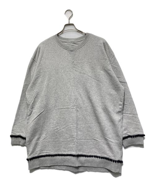 MM6 Maison Margiela（エムエムシックスメゾンマルジェラ）MM6 Maison Margiela (エムエムシックスメゾンマルジェラ) オーバーサイズスウェット ライトグレー サイズ:Sの古着・服飾アイテム