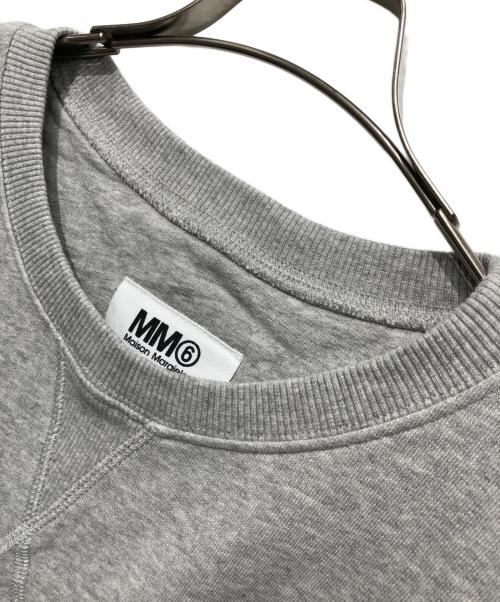 MM6 Maison Margiela（エムエムシックスメゾンマルジェラ）MM6 Maison Margiela (エムエムシックスメゾンマルジェラ) オーバーサイズスウェット ライトグレー サイズ:Sの古着・服飾アイテム