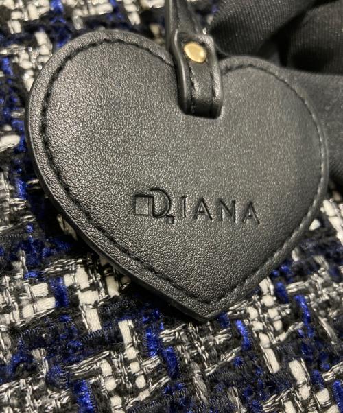 DIANA（ダイアナ）DIANA (ダイアナ) ツイード2WAYバッグ ブラック×ネイビーの古着・服飾アイテム