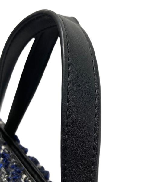 DIANA（ダイアナ）DIANA (ダイアナ) ツイード2WAYバッグ ブラック×ネイビーの古着・服飾アイテム