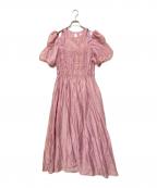 HER LIP TOハーリップトゥ）の古着「半袖ワンピース」｜バイオレット