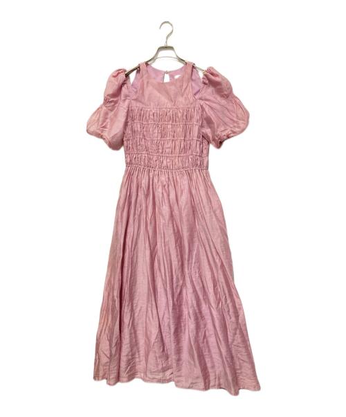 HER LIP TO（ハーリップトゥ）HER LIP TO (ハーリップトゥ) 半袖ワンピース バイオレット サイズ:Mの古着・服飾アイテム