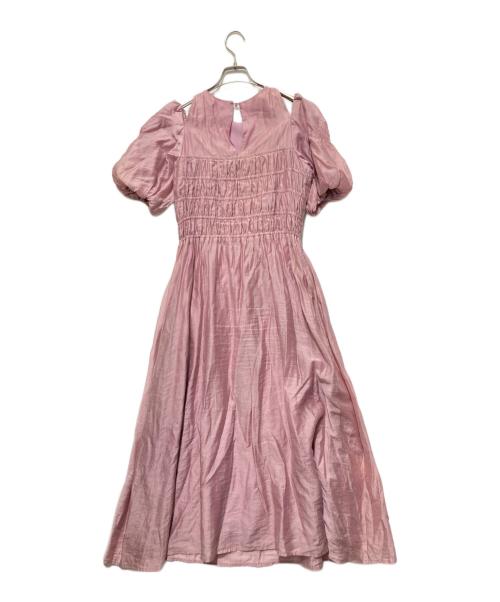 HER LIP TO（ハーリップトゥ）HER LIP TO (ハーリップトゥ) 半袖ワンピース バイオレット サイズ:Mの古着・服飾アイテム