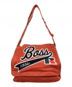 BOSS HUGO BOSS×RUSSELL ATHLETICボス ヒューゴボス×ラッセルアスレチック）の古着「刺繍メッセンジャーバッグ」｜ブラウン