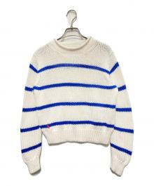 POLO RALPH LAUREN（ポロ・ラルフローレン）の古着「ボーダーニット」｜ホワイト×ブルー