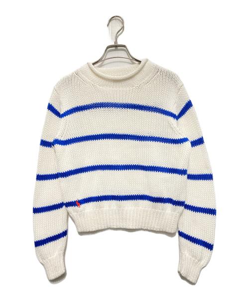 POLO RALPH LAUREN（ポロ・ラルフローレン）POLO RALPH LAUREN (ポロ・ラルフローレン) ボーダーニット ホワイト×ブルー サイズ:XSの古着・服飾アイテム