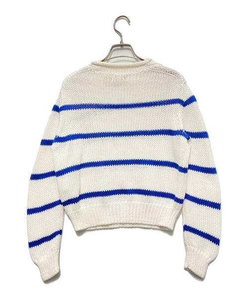 POLO RALPH LAUREN（ポロ・ラルフローレン）POLO RALPH LAUREN (ポロ・ラルフローレン) ボーダーニット ホワイト×ブルー サイズ:XSの古着・服飾アイテム