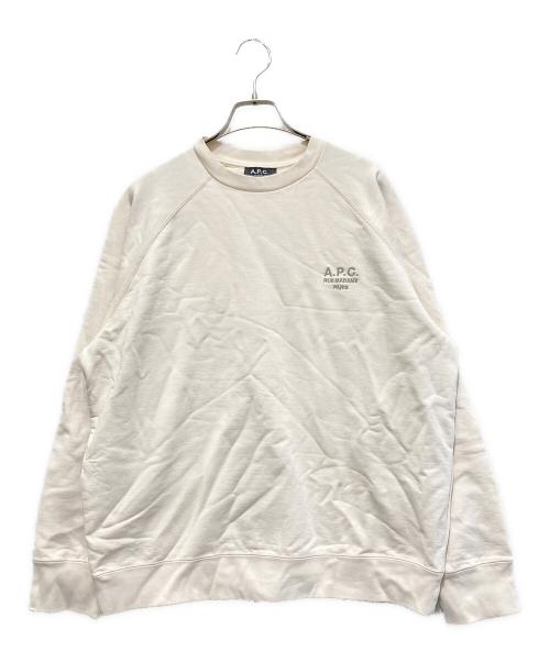 A.P.C.（アーペーセー）A.P.C. (アーペーセー) Milton スウェットシャツ ベージュ サイズ:Mの古着・服飾アイテム