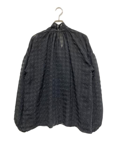 journal standard L'essage（ジャーナルスタンダード レサージュ）journal standard L'essage (ジャーナルスタンダード レサージュ) IPEKER/CHECK ボウタイブラウス ブラック サイズ:FREEの古着・服飾アイテム