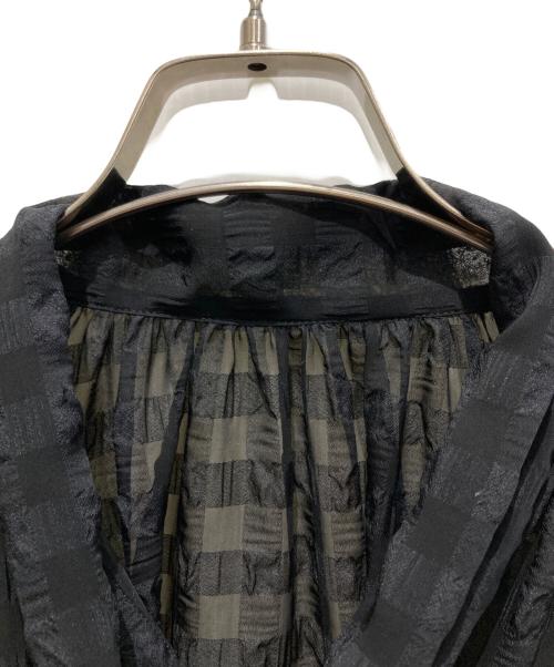journal standard L'essage（ジャーナルスタンダード レサージュ）journal standard L'essage (ジャーナルスタンダード レサージュ) IPEKER/CHECK ボウタイブラウス ブラック サイズ:FREEの古着・服飾アイテム