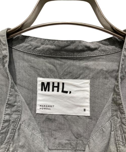 MHL（エムエイチエル）MHL (エムエイチエル) 24SSバンドカラーシャツ グレー サイズ:2の古着・服飾アイテム