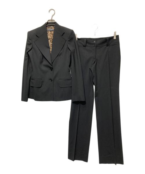 DOLCE & GABBANA（ドルチェ＆ガッバーナ）DOLCE & GABBANA (ドルチェ＆ガッバーナ) セットアップスーツ レオパード ブラック サイズ:38の古着・服飾アイテム