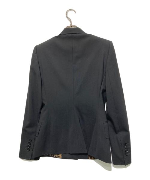 DOLCE & GABBANA（ドルチェ＆ガッバーナ）DOLCE & GABBANA (ドルチェ＆ガッバーナ) セットアップスーツ レオパード ブラック サイズ:38の古着・服飾アイテム