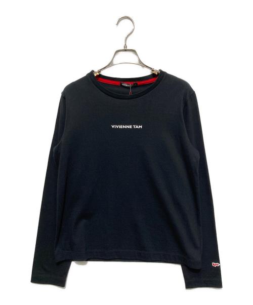VIVIENNE TAM（ヴィヴィアンタム）VIVIENNE TAM (ヴィヴィアンタム) ロングスリーブカットソー ブラック サイズ:38の古着・服飾アイテム