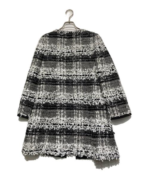 M'S GRACY（エムズグレイシー）M'S GRACY (エムズグレイシー) リボン付ツイードコート ホワイト サイズ:38の古着・服飾アイテム