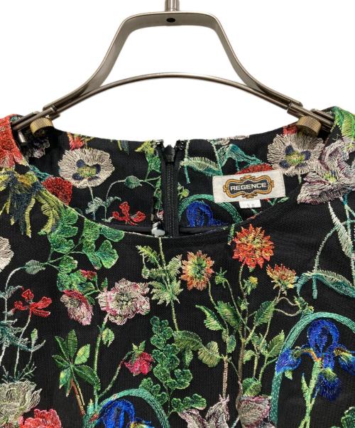 REGENCE（レジァンス）REGENCE (レジァンス) 花柄ワンピース ブラック サイズ:38の古着・服飾アイテム