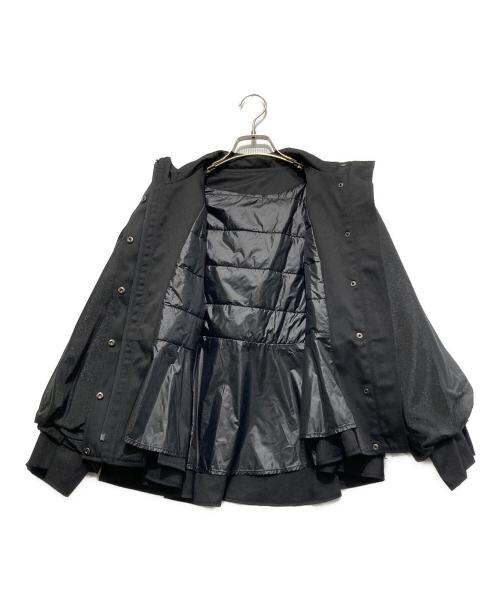 TOLNERA（トルネラ）TOLNERA (トルネラ) ドロスト入り裾Aライン異素材使い中綿ジャケット ブラック サイズ:38 未使用品の古着・服飾アイテム