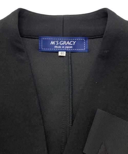 M'S GRACY（エムズグレイシー）M'S GRACY (エムズグレイシー) リボンコート ブラック サイズ:40の古着・服飾アイテム